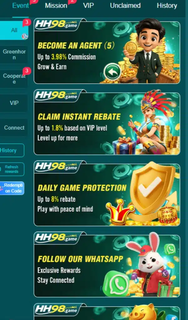 HH98 Game Bonuses