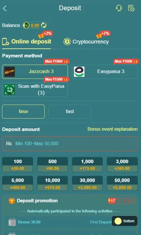 MJ77-Deposit-options